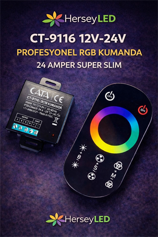 CT-9116 PROFESYONEL RGB KUMANDA 24 AMPER SUPER SLIM