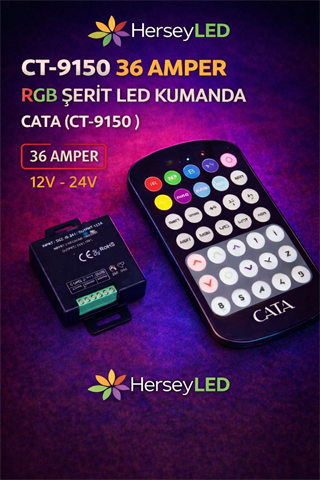 CT-9150 36 AMPER RGB ŞERİT LED  KUMANDA CATA