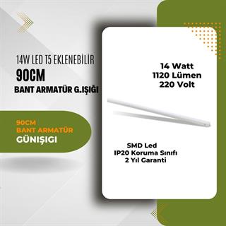 NOAS 90CM GÜNIŞIĞI 14W T5 EKLENEBİLİR LED BANT ARMATÜR YL97-1401 NOAS