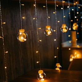 ALLES YILBAŞI SAÇAK LED TOP LEDLİ GÜN IŞIĞI 12Lİ SET 3 MT