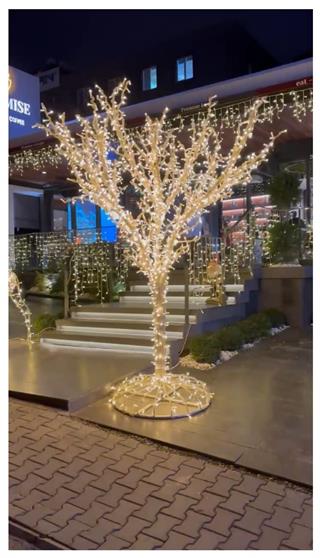 YILBAŞI LED DEKOR - LED IŞIKLI YILBAŞI AĞACI  ( 210 CM ) - HAZIR DEKOR KOLAY KURULUM