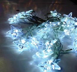 YILBAŞI LED IŞIK YILDIZ İP LED 2 MT FİŞLİ BEYAZ