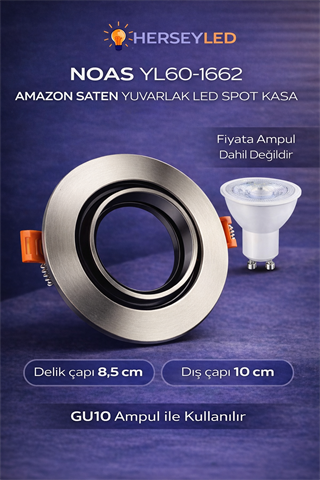 YL60-1662 Amazon Saten Dekoratif Yuvarlak Boş Kasa NOAS