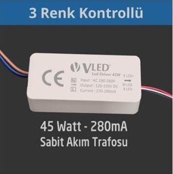  45W SABİT AKIM LED TRAFO - 3 RENK
