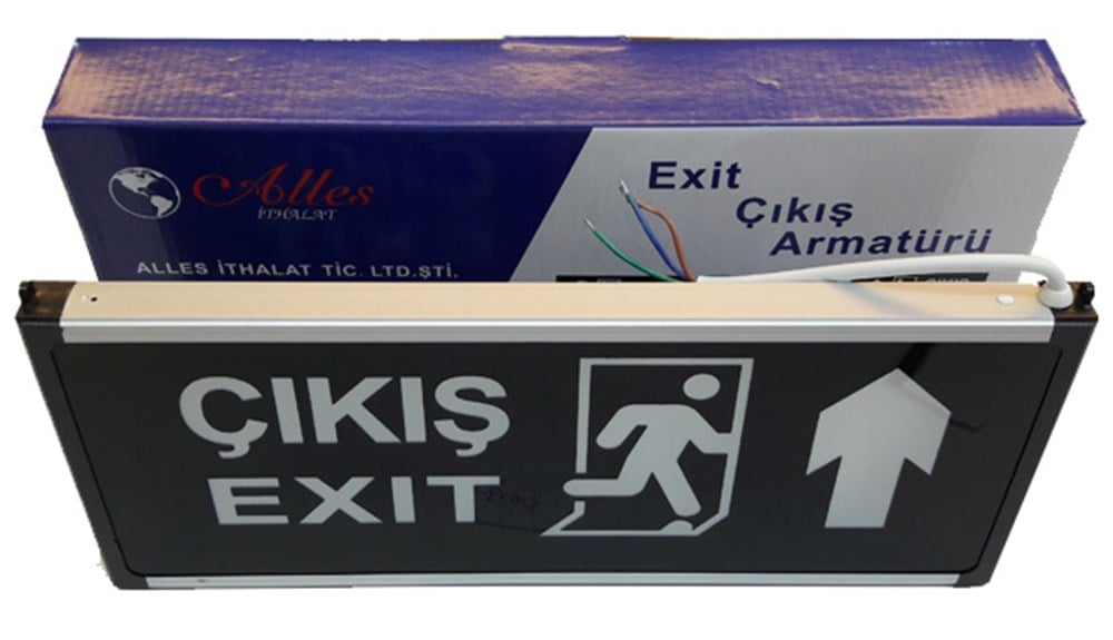  EXIT ÇIKIŞ TABELASI ( YEŞİL IŞIKLI ŞARJLI )