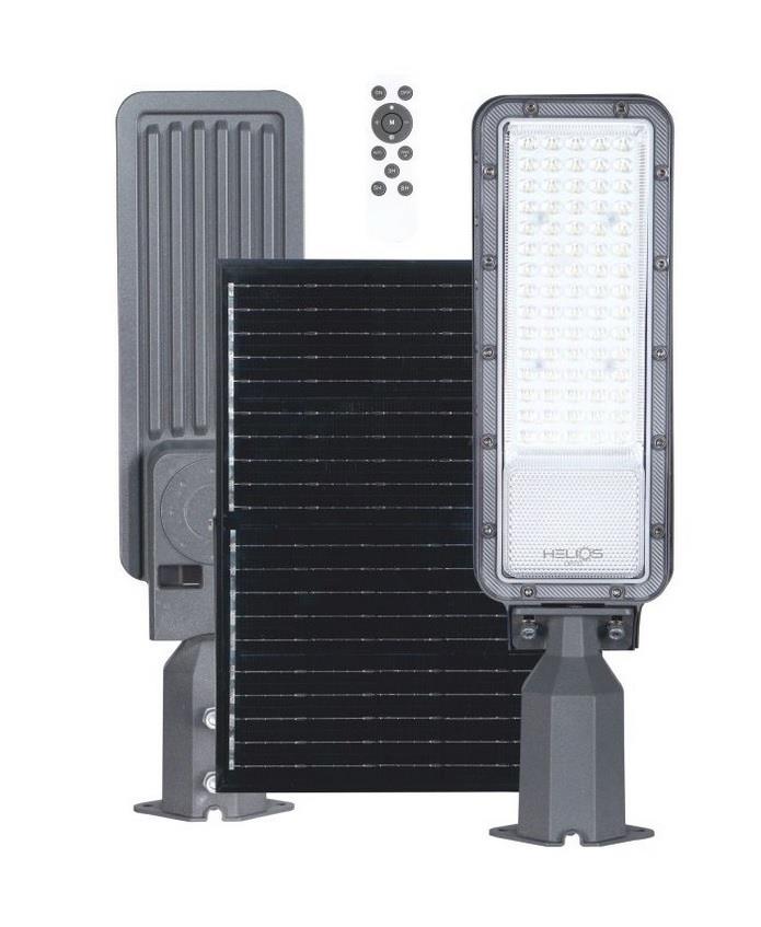  HELIOS HS 3867 100 Watt Sensörlü Solar Sokak Armatürü - Beyaz Işık (6500K)