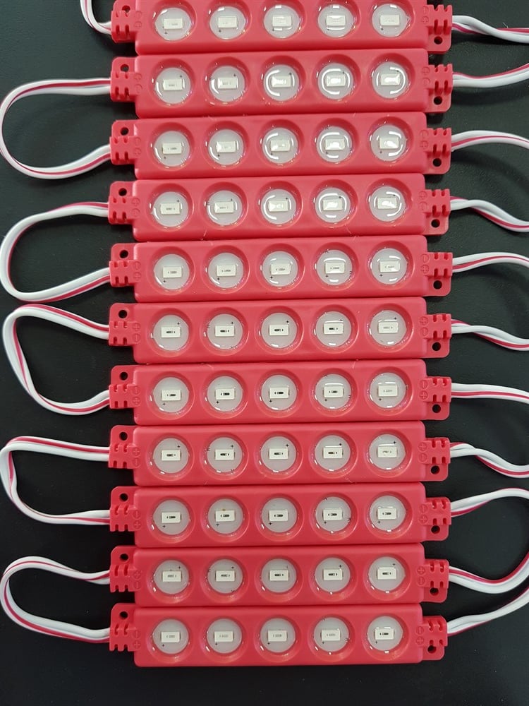 (10 ADET) 5 LEDL� KIRMIZI MOD�L LED 12 VOLT ALS-120K