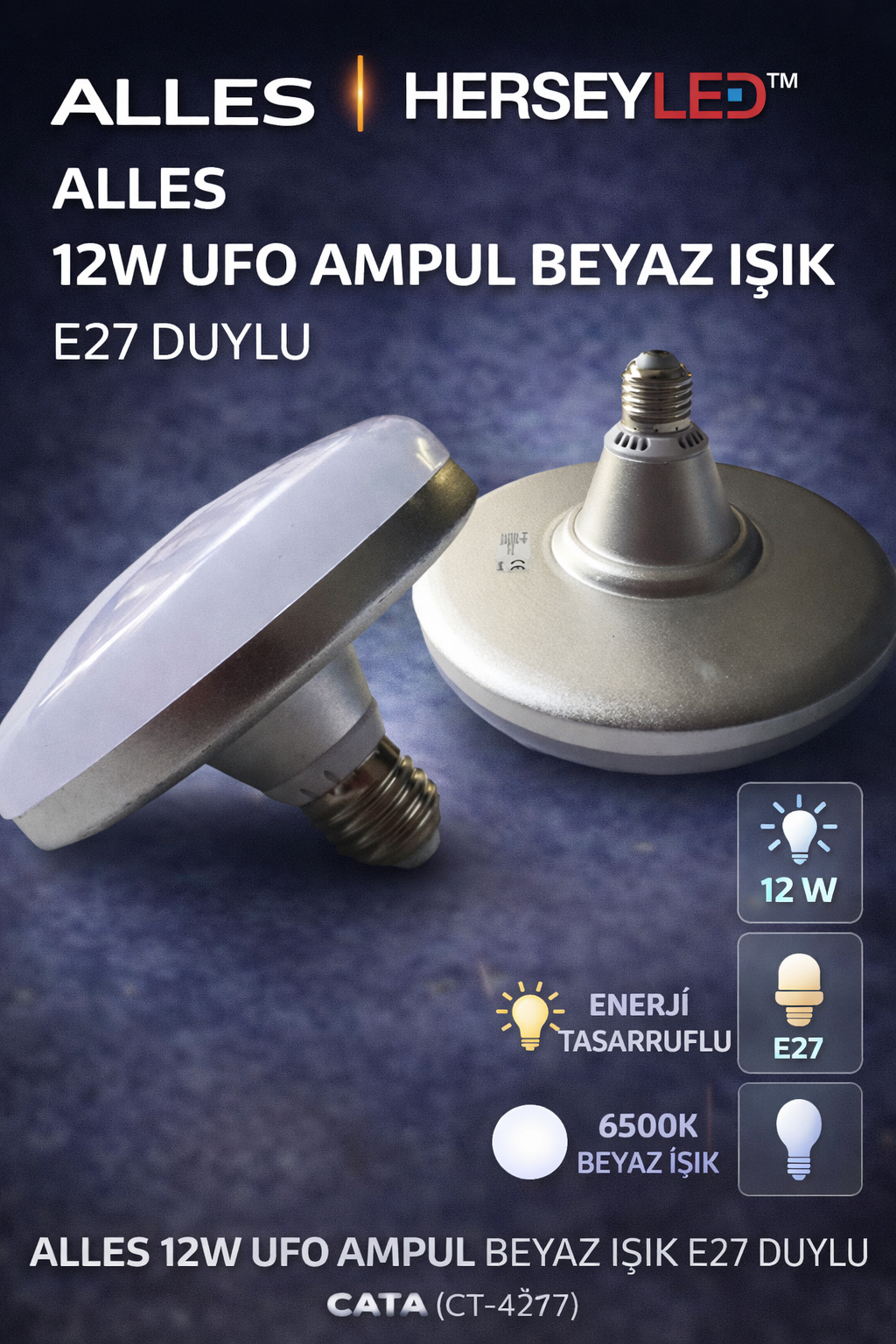 12 WATT UFO LED AMPUL BEYAZ