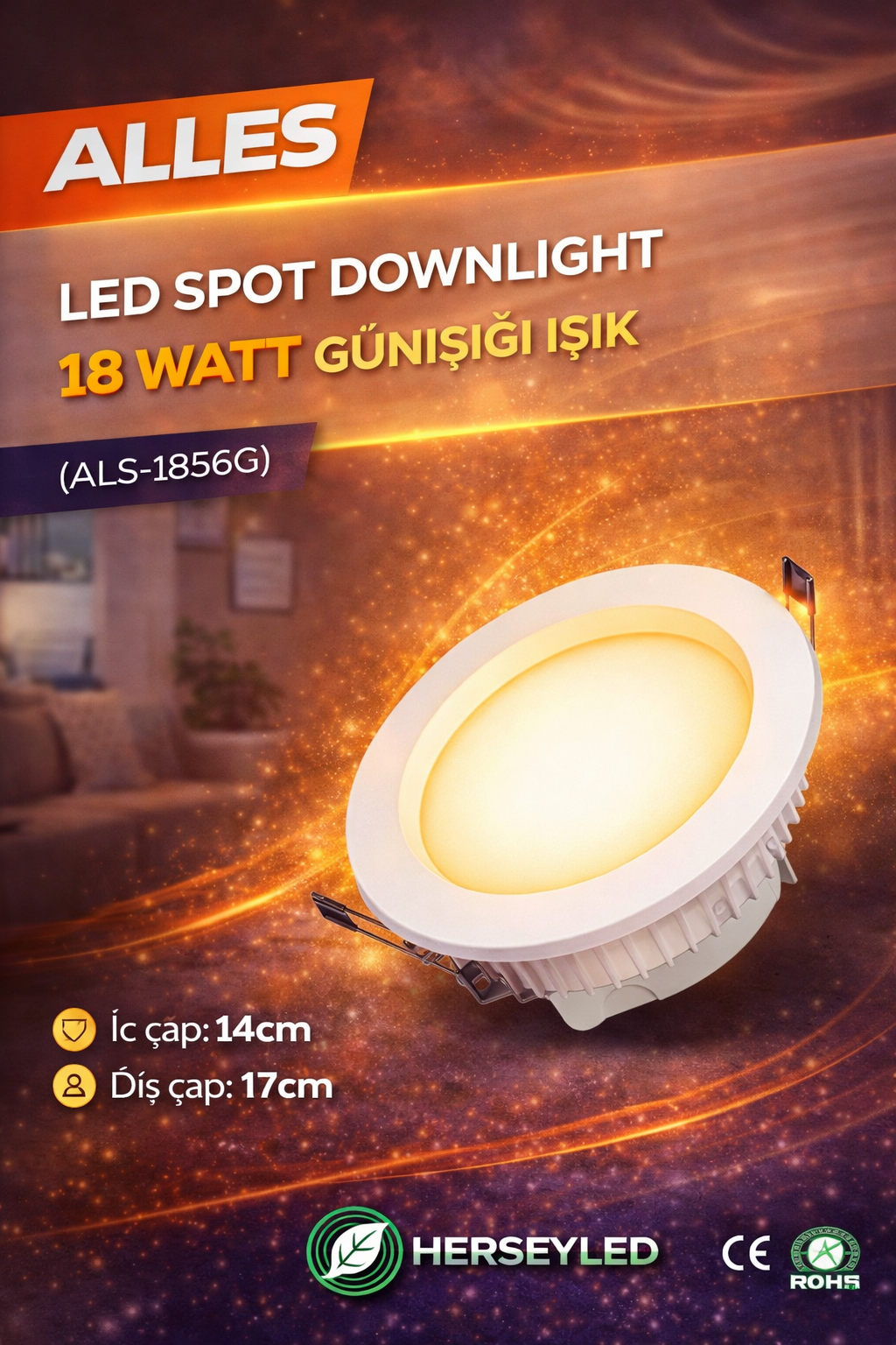 5630 DOWNLİGHT - 18 WATT  GÜNIŞIĞI
