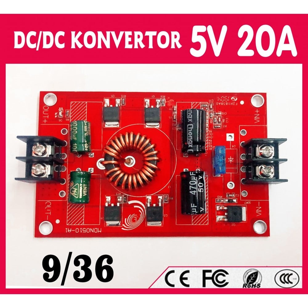 9/36V   5V KONVERT�R 20 AMPER