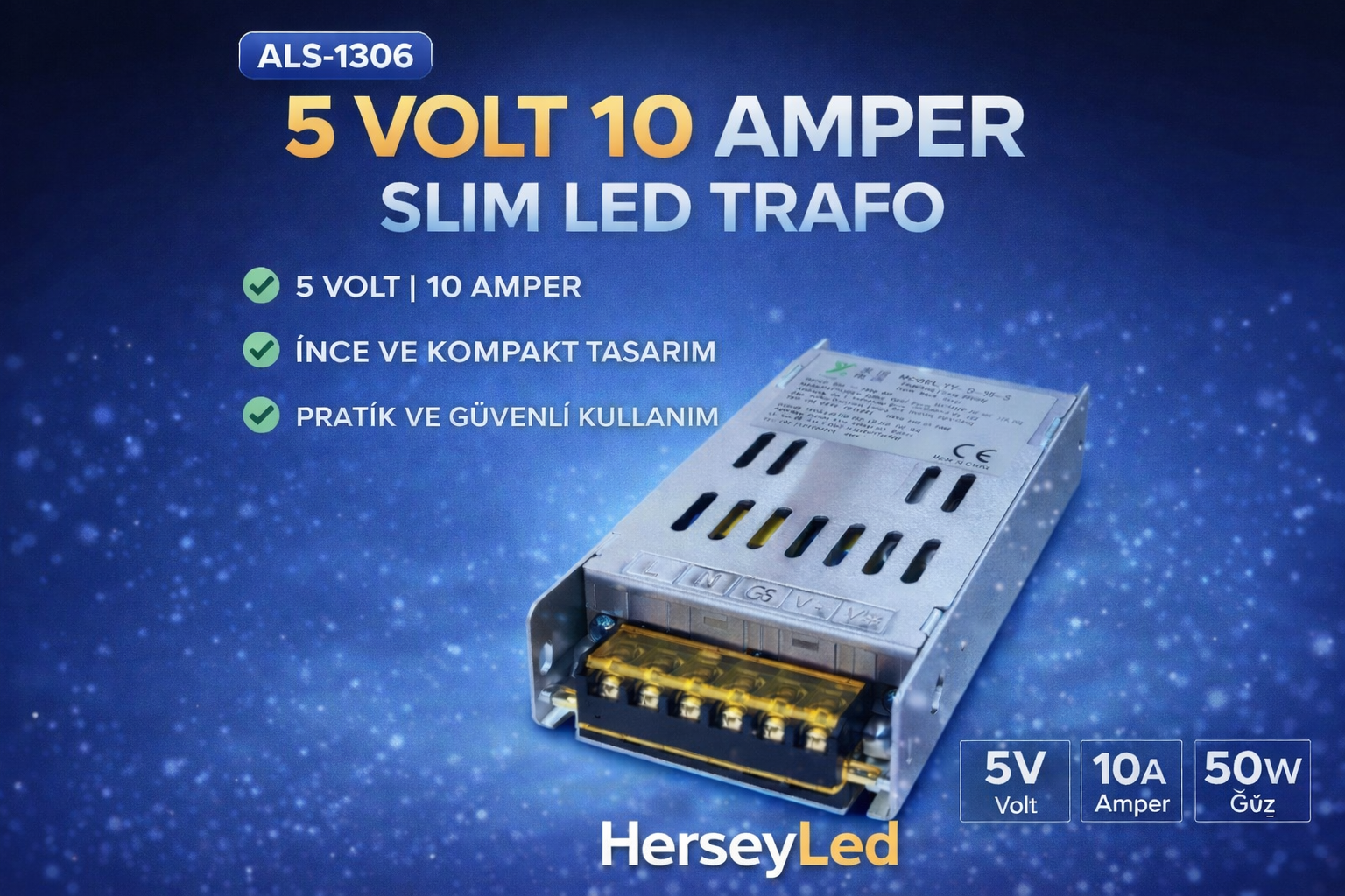 ALLES 5 VOLT 10 AMPER SLIM LED TRAFO
