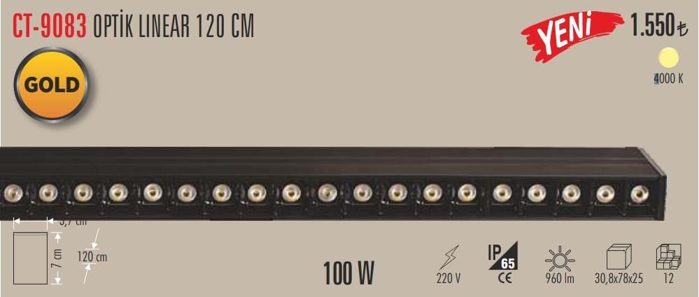 Cata 100W Optik Linear Armatür 120Cm 4000K Ct-9083