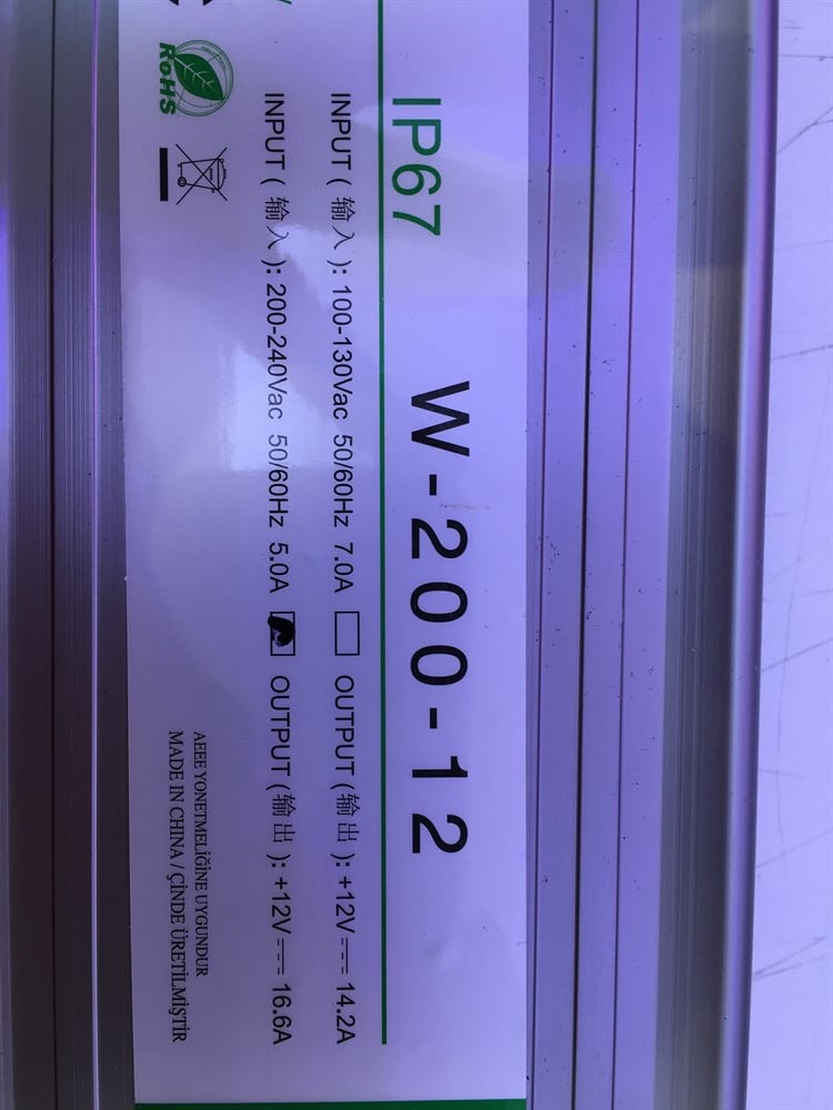 IP67 DI� MEKAN 16,5 AMPER TRAFO