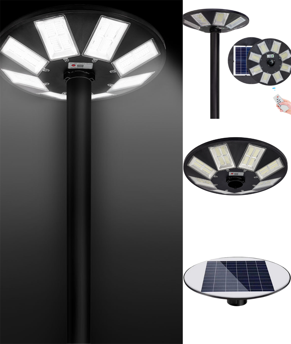 Noas 800W UFO Sensörlü & Kumandalı Solar Sokak Armatürü | Beyaz