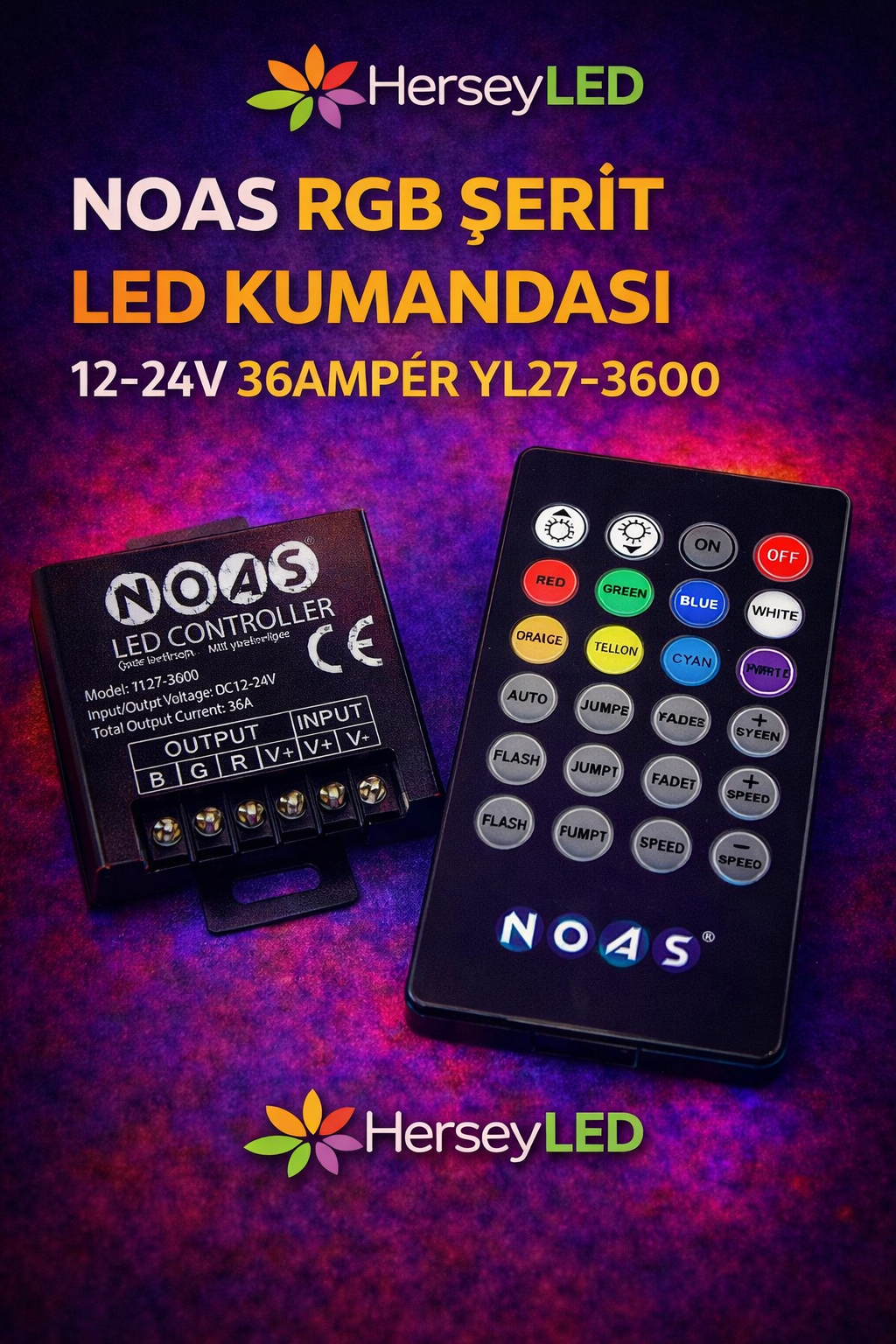 NOAS RGB KUMANDA 12-24V 36AMPER YL27-3600