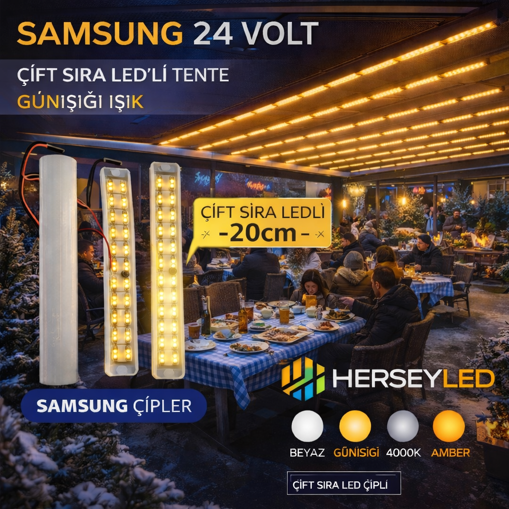 YÜKSEK LÜMEN TENTE LED SAMSUNG ÇİFT SIRA GÜNIŞIĞI