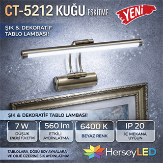 CATA CT-5212 7W Krom Kuğu Aplik Beyaz Işık 6500K | HerseyLED