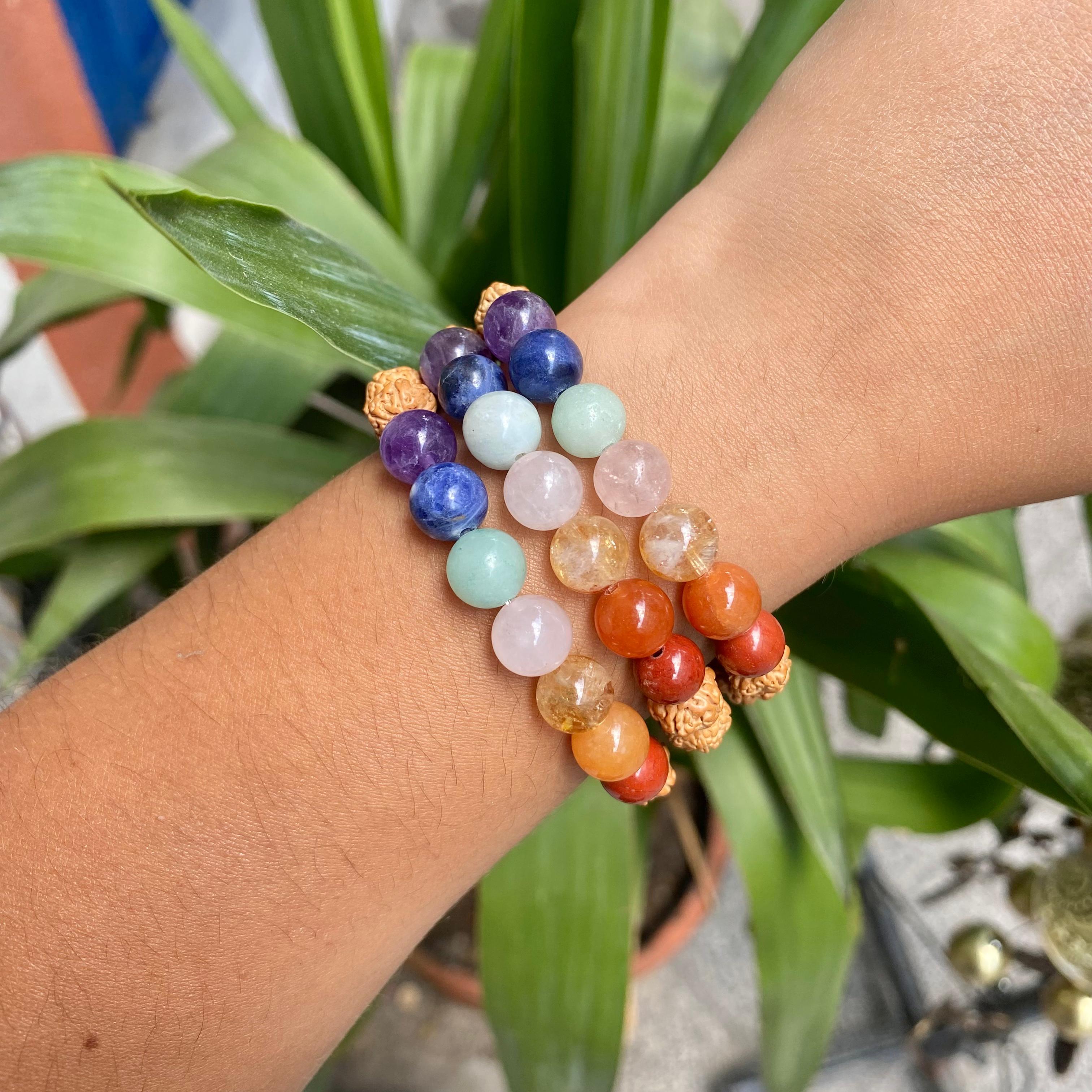 7 Çakra Bilekliği Rudrakşa