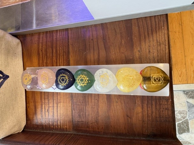 7 Çakra Doğal Taş Kalp Set