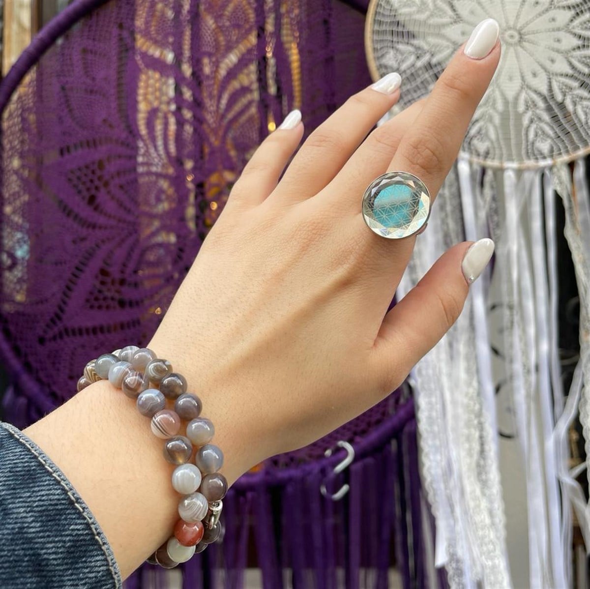 Botswana Akik Bileklik