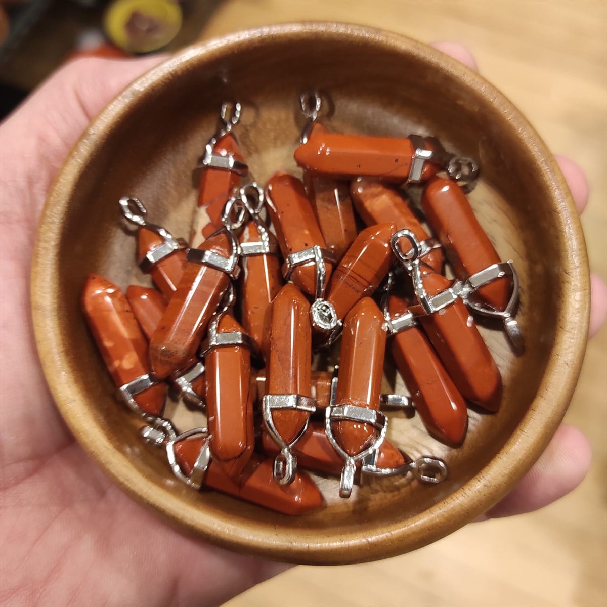 Kırmızı (Red) Jasper Kolye Ucu