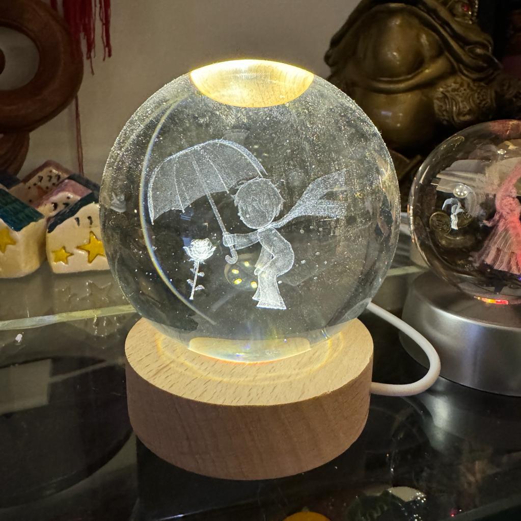 Küçük Prens & Gül Cam Küre