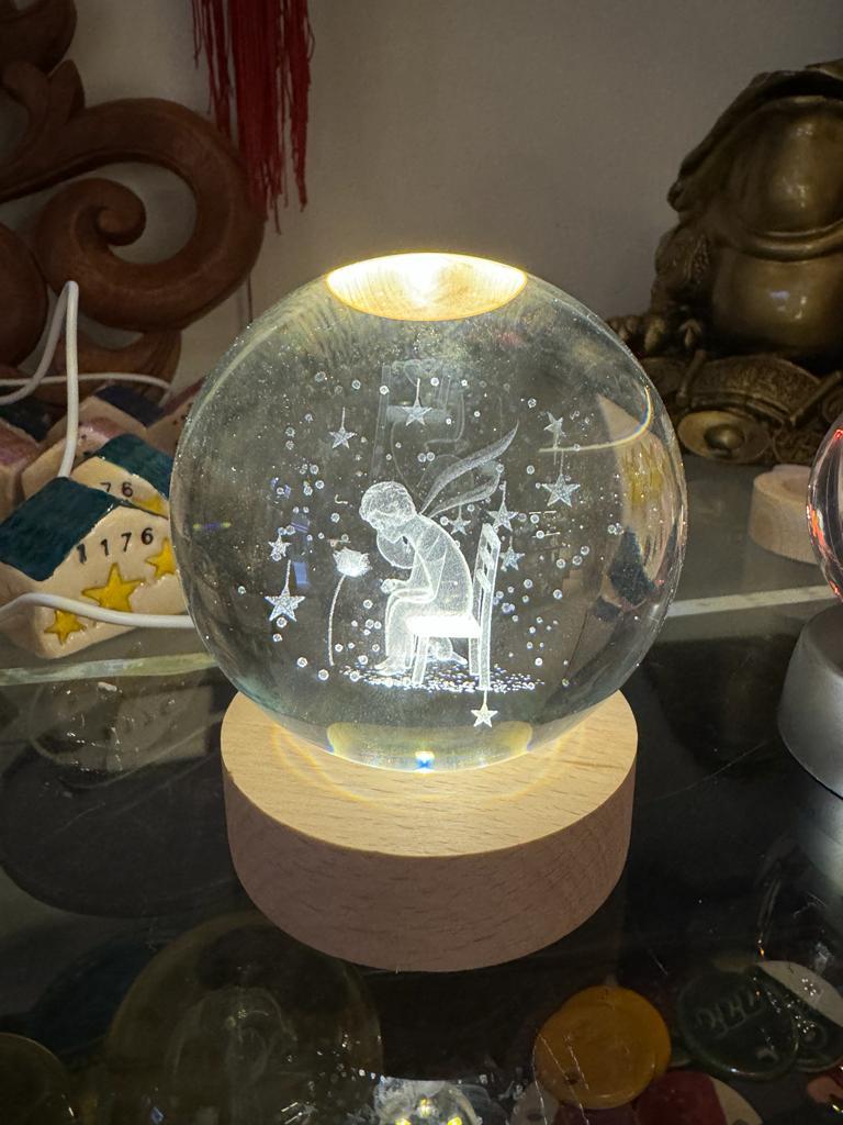 Küçük Prens & Gül Cam Küre