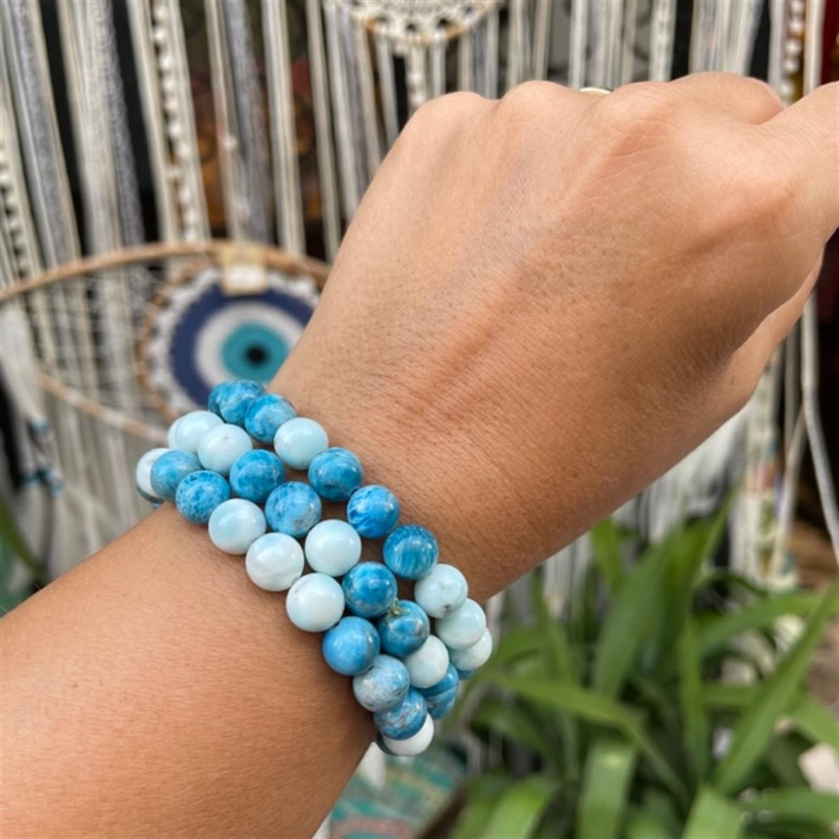 Larimar ve Apatit Bileklik