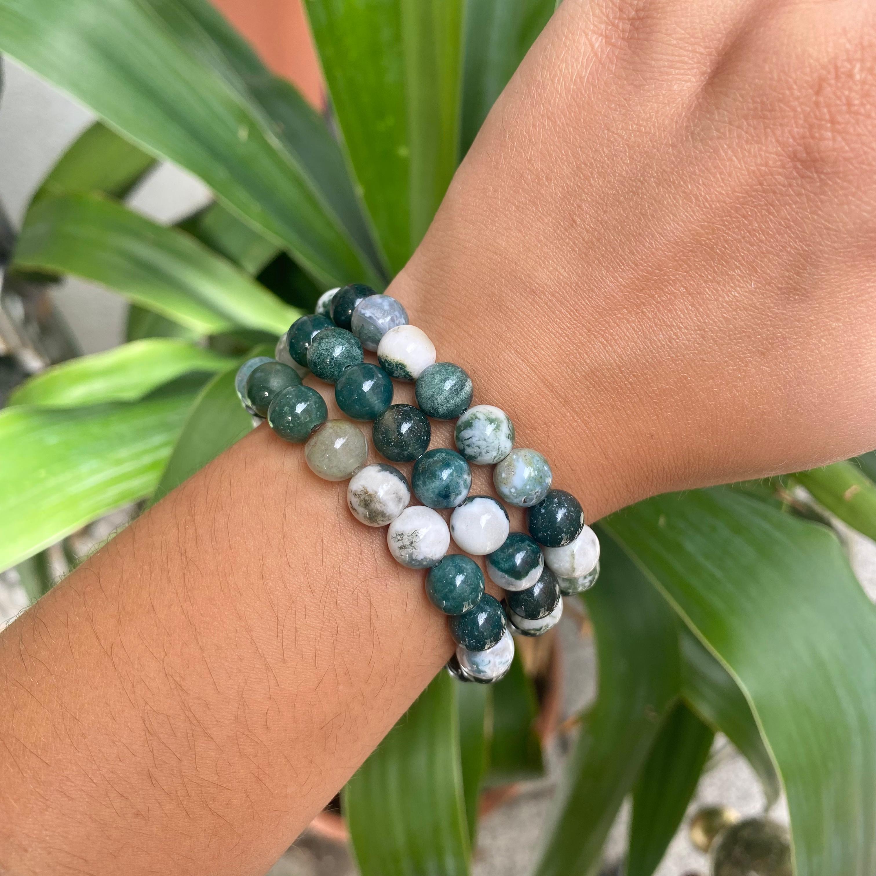 Yosunlu Akik Bileklik 8mm