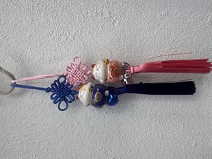 Maneki Neko Çanlı Duvar Süsü