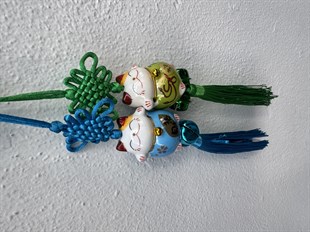 Maneki Neko Çanlı Duvar Süsü