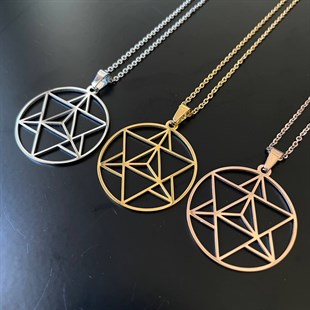 Merkaba Kolye Ucu (Zincir hediyeli)