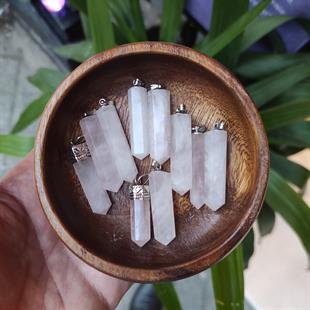 Pembe Kuvars Kolye Ucu