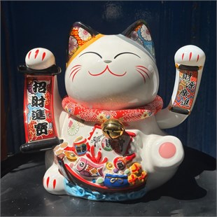 Premium Seramik Maneki Neko