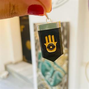 Shungit Kolye Ucu Fatmanın Eli