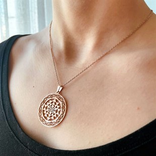 Sri Yantra Kolye Ucu (Zincir hediyeli)