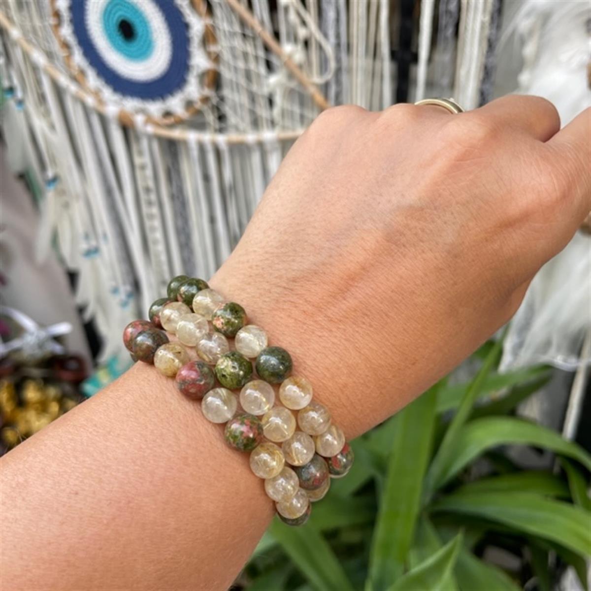 Golden Rutil Kuvars Bileklik