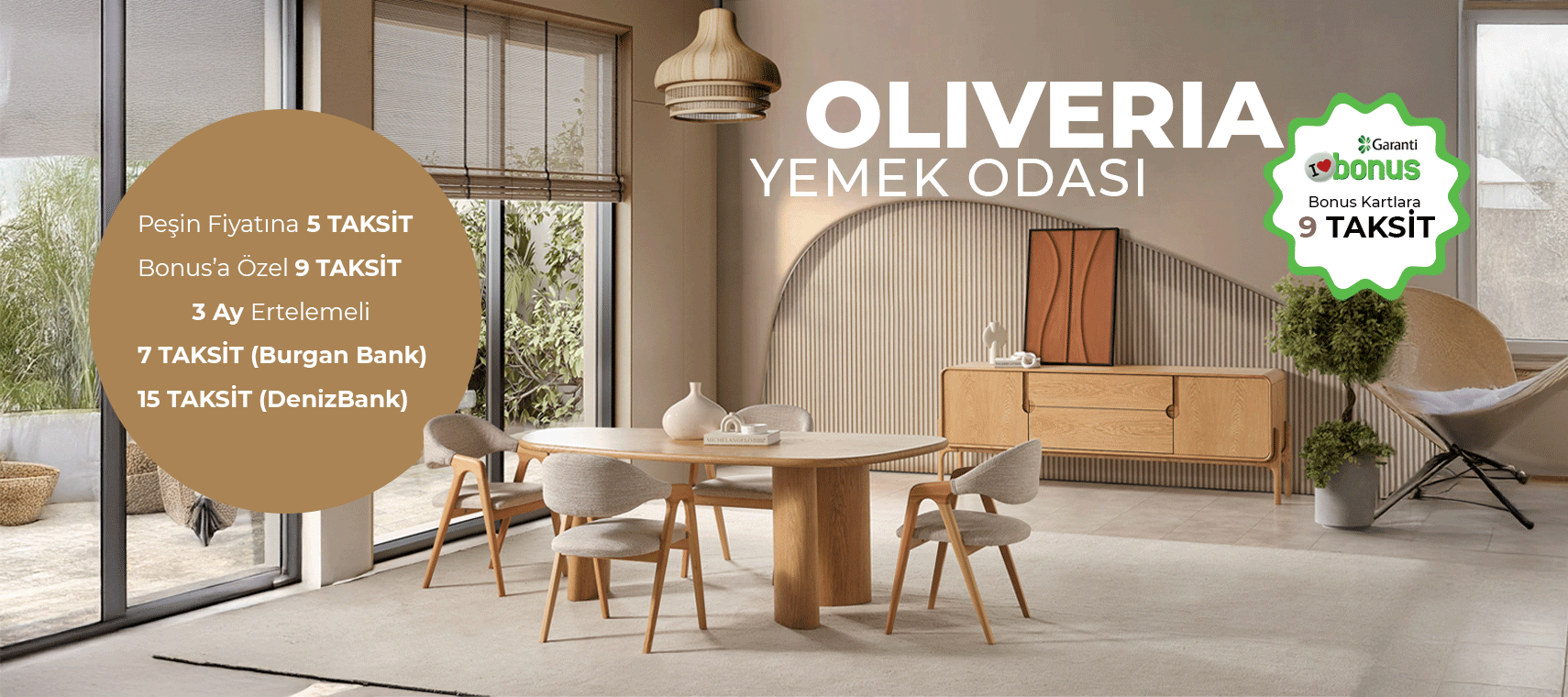Oliveria Yemek Odası Takımı