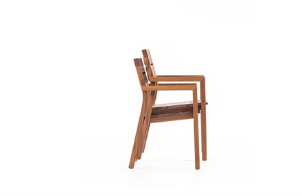 Ahşap Bahçe Sandalyesi Kollu 55 cm ER-1044