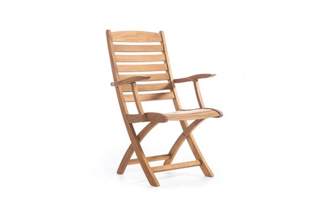 Ahşap Bahçe Sandalyesi Kollu Minderli 58 cm ER-1038