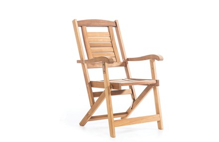 Ahşap Bahçe Sandalyesi Kollu Minderli 58 cm ER-1041
