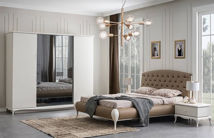 Barok Yatak Odası Takımı Ekru