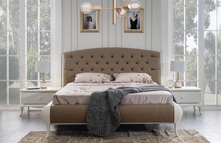 Barok Yatak Odası Takımı Ekru