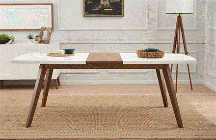 Celosia Açılır Masa Beyaz Lake 170 cm