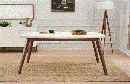 Celosia Açılır Masa Beyaz Lake 170 cm