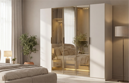 Delfia Akordeon Kapak Dolap 174 cm