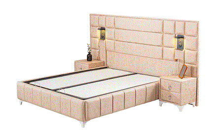 Engince Bazalı Karyola + Başlık + Yatak 160*200 ENGC-BD-1004