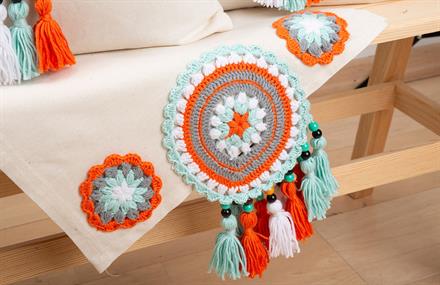 Engince Kırlent Kılıfı Runner Seti ENGC-DF-41