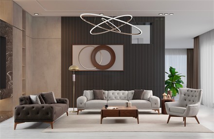 Fredrik Koltuk Takımı Ahşap Ayaklı