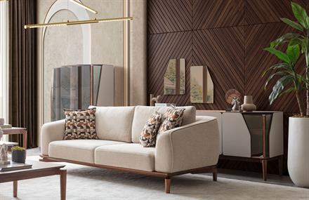 Ilgın Koltuk Takımı Krem